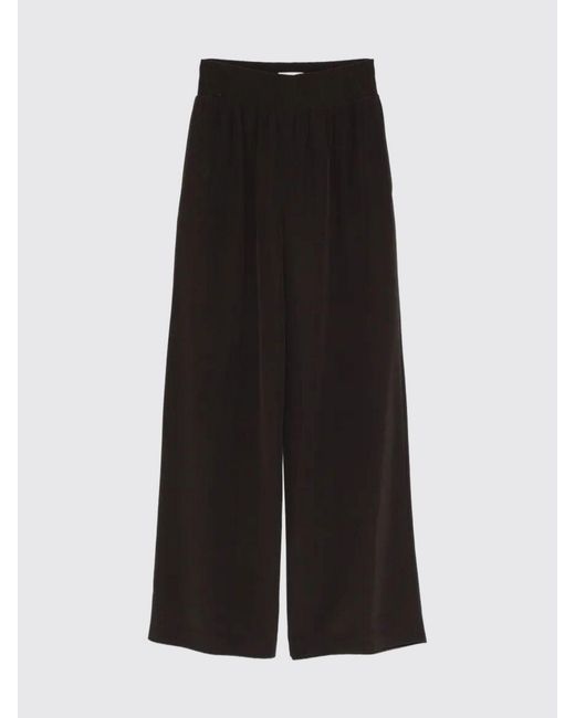 Joseph Black Satin Wide Leg Trousers