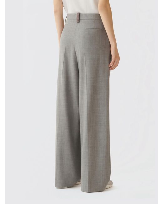 Fabiana Filippi Gray Wool Trousers