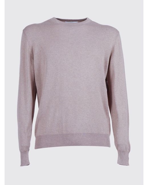 Ballantyne Purple Cotton And Silk Sweater for men