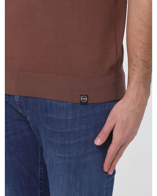 Colmar Purple Cotton Knit Polo Shirt for men
