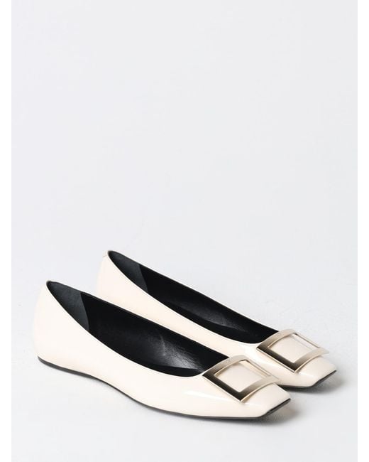 Roger Vivier White Ballet Flats