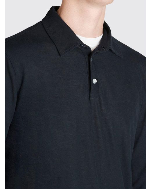 Zanone Blue Cotton Polo Shirt for men