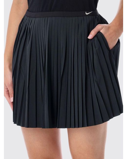 Nike Blue Pleated Technical Fabric Skirt