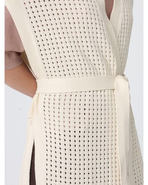 Kangra White Long Wool Robe Cardigan