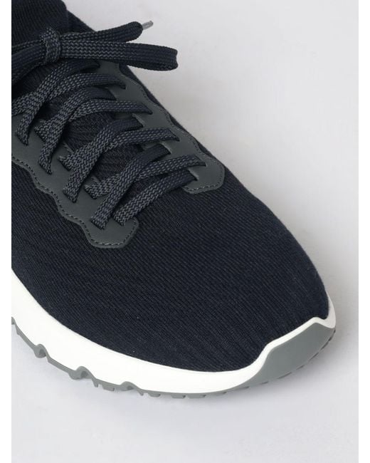 Brunello Cucinelli White Crochet Cotton Sneakers for men