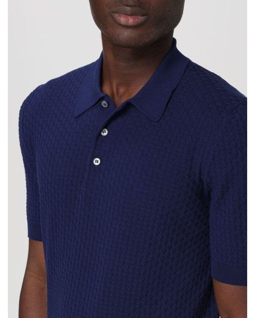 Tagliatore Blue Polo Shirt for men
