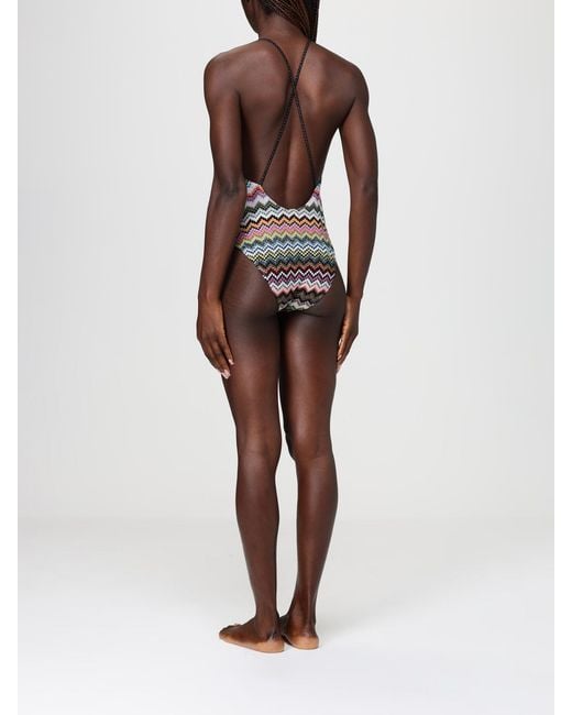Missoni Multicolor Lurex Viscose One-Piece Swimsuit