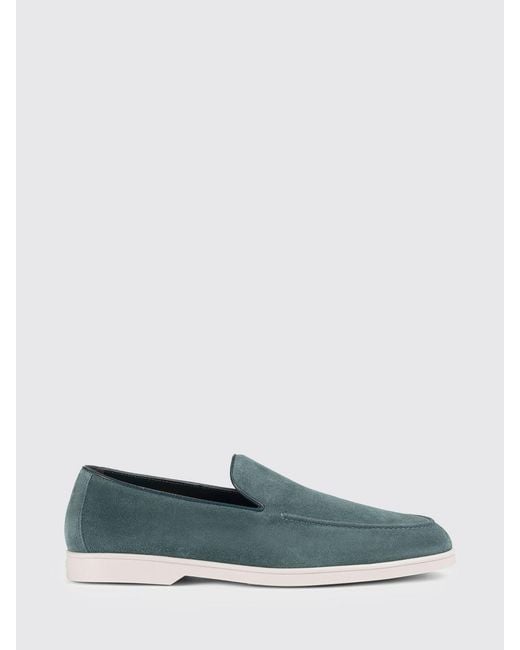 Doucal's Green Suede Loafers for men