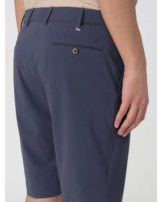 PT Torino Blue Twill Chino Shorts for men