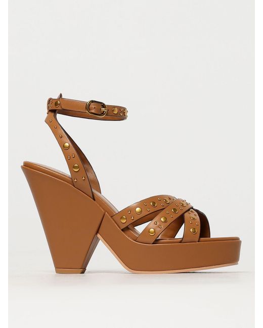 Twinset Brown Flache Sandalen Damen