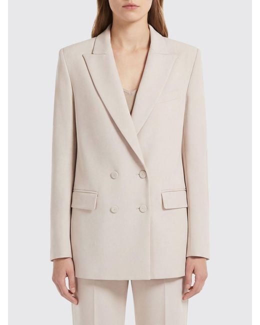 FEDERICA TOSI Natural Double Breasted Blazer