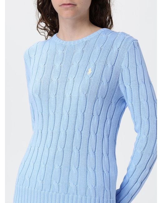 Ralph Lauren Blue Cotton Crew-Neck Sweater