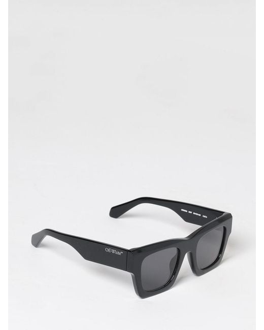 Off-White c/o Virgil Abloh White Davie Rectangular Acetate Sunglasses With Printed Logo for men