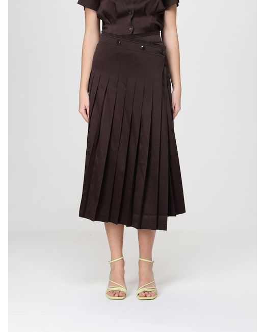 Semicouture Black Silk Blend Skirt