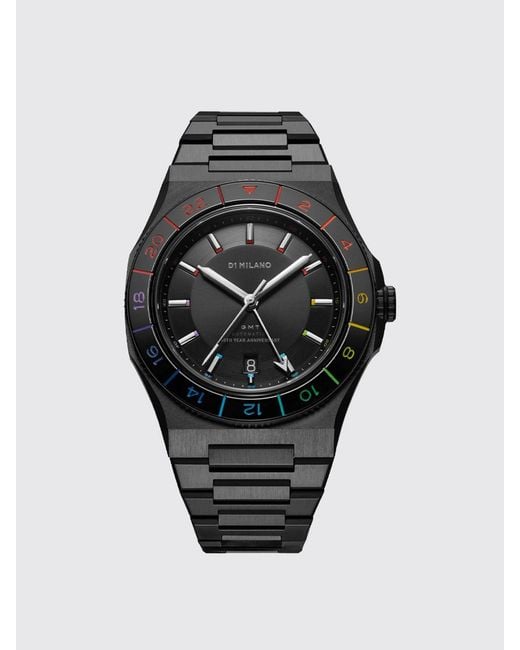 D1 Milano Black Gmt Limited Edition Stainless Steel Watch for men
