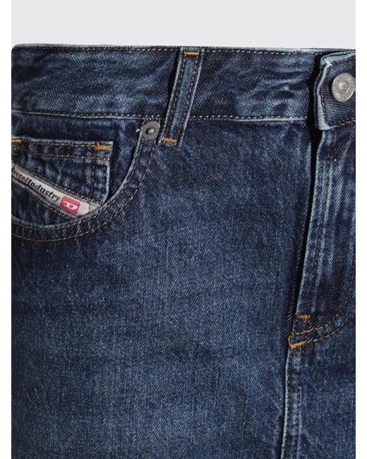 DIESEL Blue De-Ron Mini Skirt