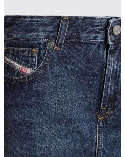 DIESEL Blue De-Ron Mini Skirt