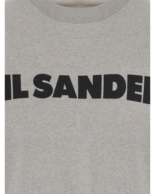 Jil Sander Gray Sweatshirt for men