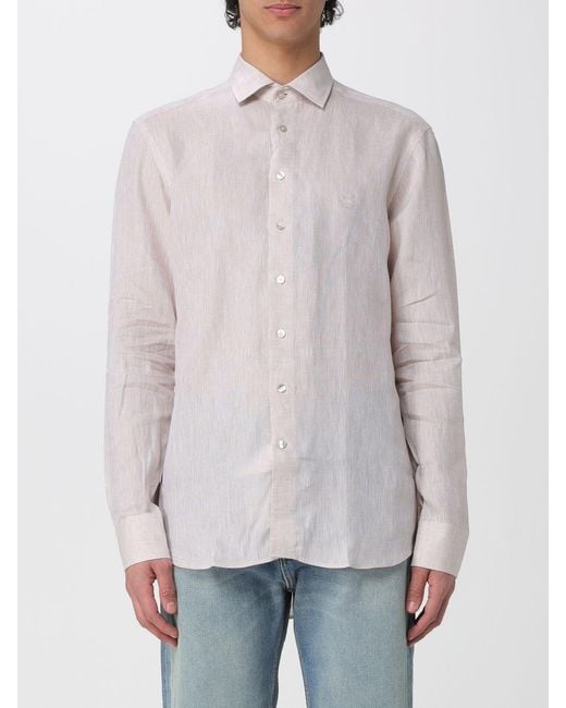 Etro Gray Linen Shirt for men