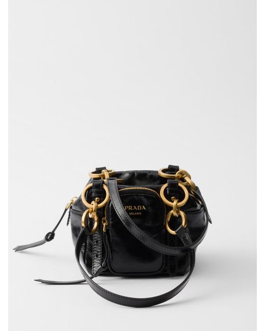 Borsa Dangle Mini di Prada in Black