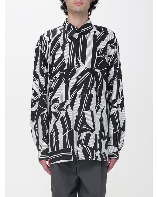 Dries Van Noten Gray Printed Shirt for men