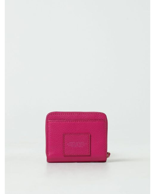 Marc Jacobs Pink Wallet In Grained Leather