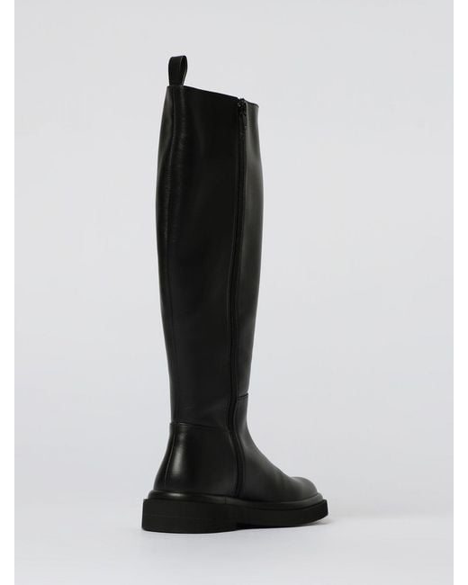 Paloma Barceló Black Flat Ankle Boots