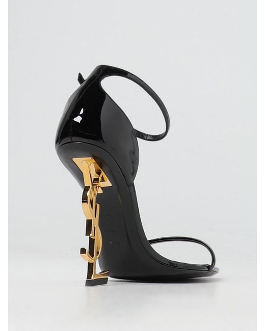 Saint Laurent Metallic Opyum Patent Leather Sandals