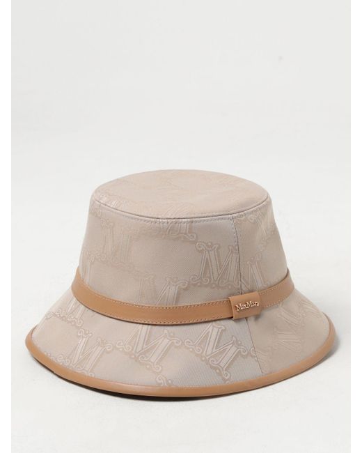 Sombrero de pescador con logo en jacquard Max Mara de color Natural