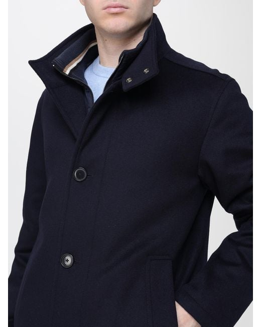 Boss Blue Trench Coat for men