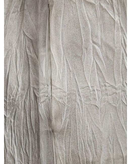 Avant Toi Gray Stretch Silk Palazzo Trousers
