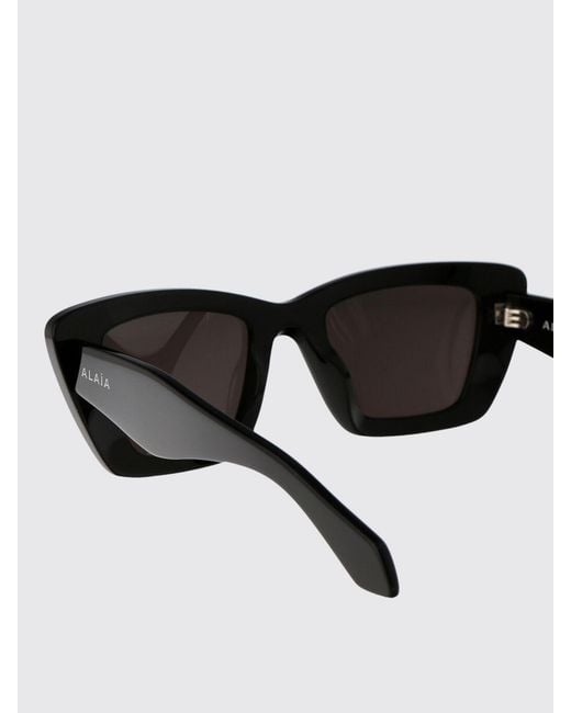 Alaïa Black Rectangular Cat-Eye Sunglasses