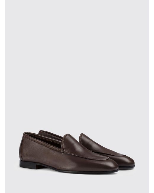 Doucal's White Leather Loafers