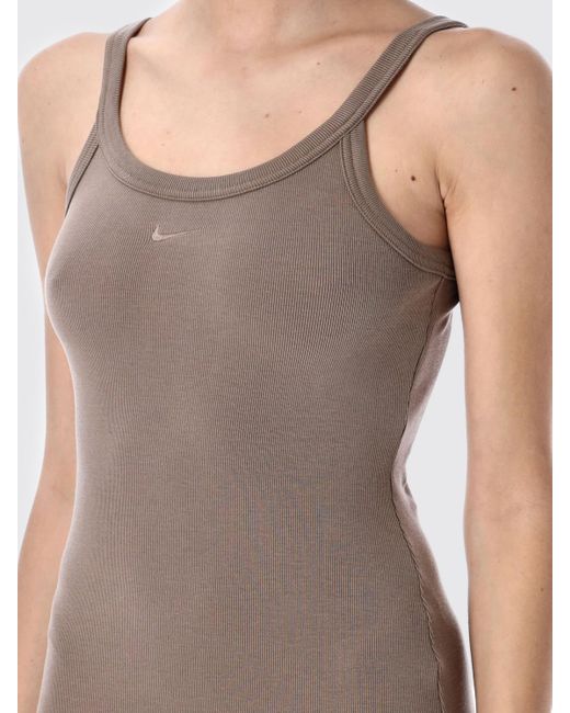 Nike Brown Ribbed Midi Dress