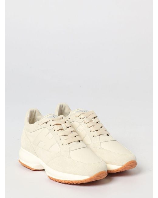 Hogan White Interactive Suede Sneakers