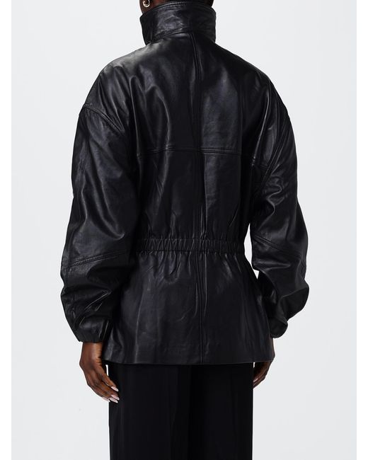 Frankie Shop Black Lamb Leather Jacket