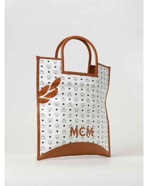 MCM White Tote Bags