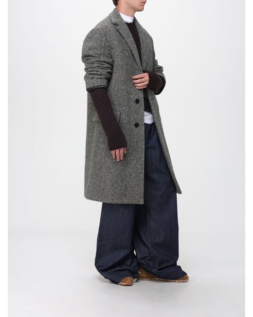 Dries Van Noten Gray Coat for men