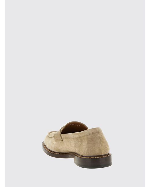Doucal's White Penny Suede Loafers for men