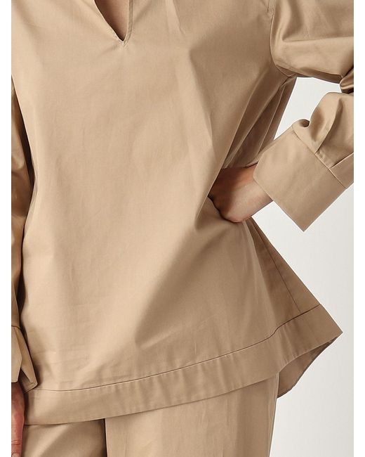 Max Mara Natural Cotton Poplin Blouse