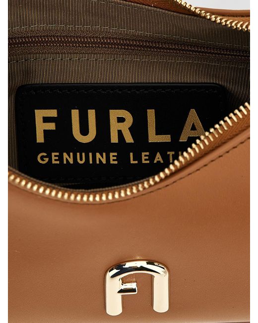 Furla White Schultertasche Damen