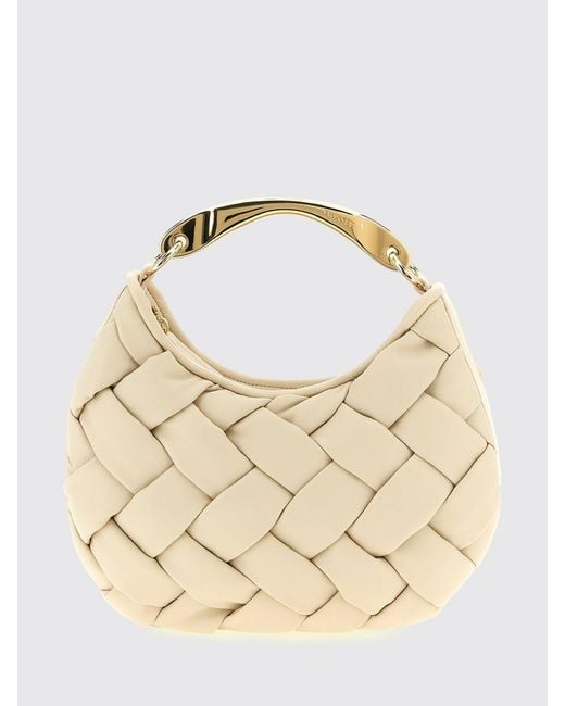 Twinset Metallic Woven Leather Hobo Bag
