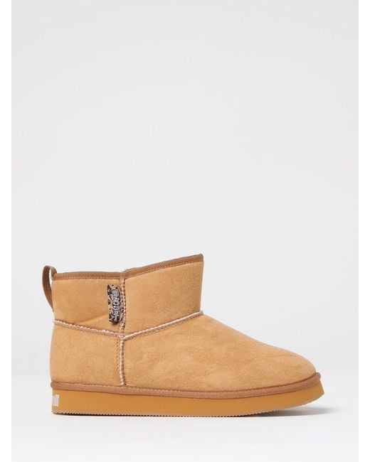 Just Cavalli White Flat Ankle Boots