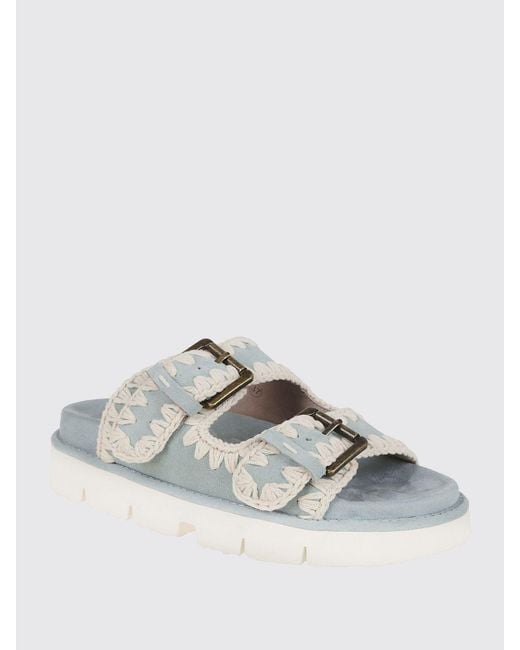 Mou Metallic Flache Sandalen Damen