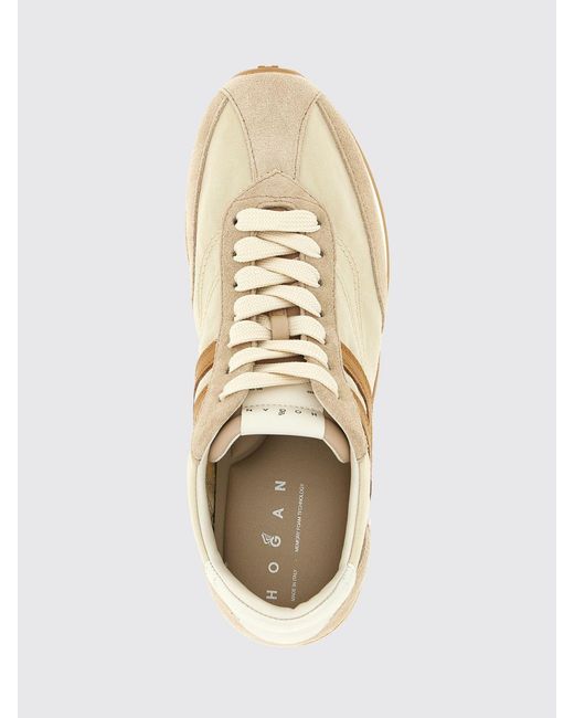 Hogan Natural Athletic Suede And Nylon Sneakers