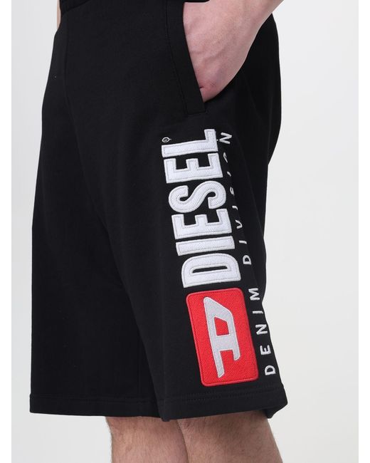 DIESEL Black Cotton Shorts for men