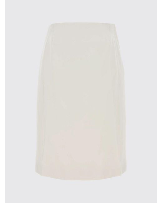 Jil Sander Natural Polyester Pencil Skirt
