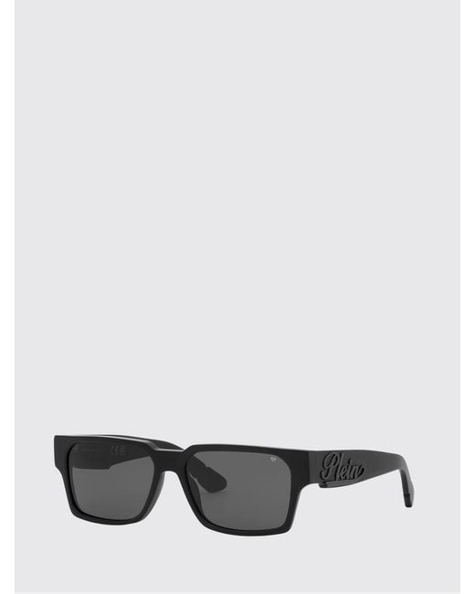 Philipp Plein Gray Rectangular Acetate Shield Sunglasses for men