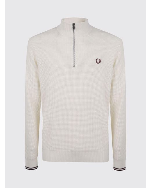 Sudadera Hombre Fred Perry de hombre de color White