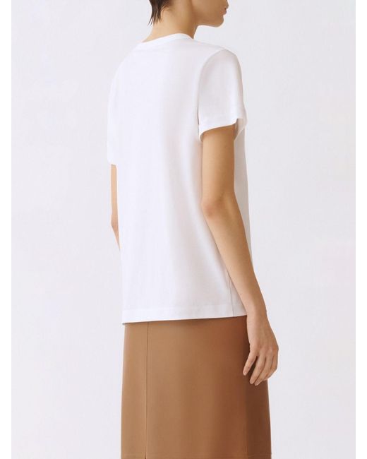 Fabiana Filippi White Basic Cotton T-Shirt